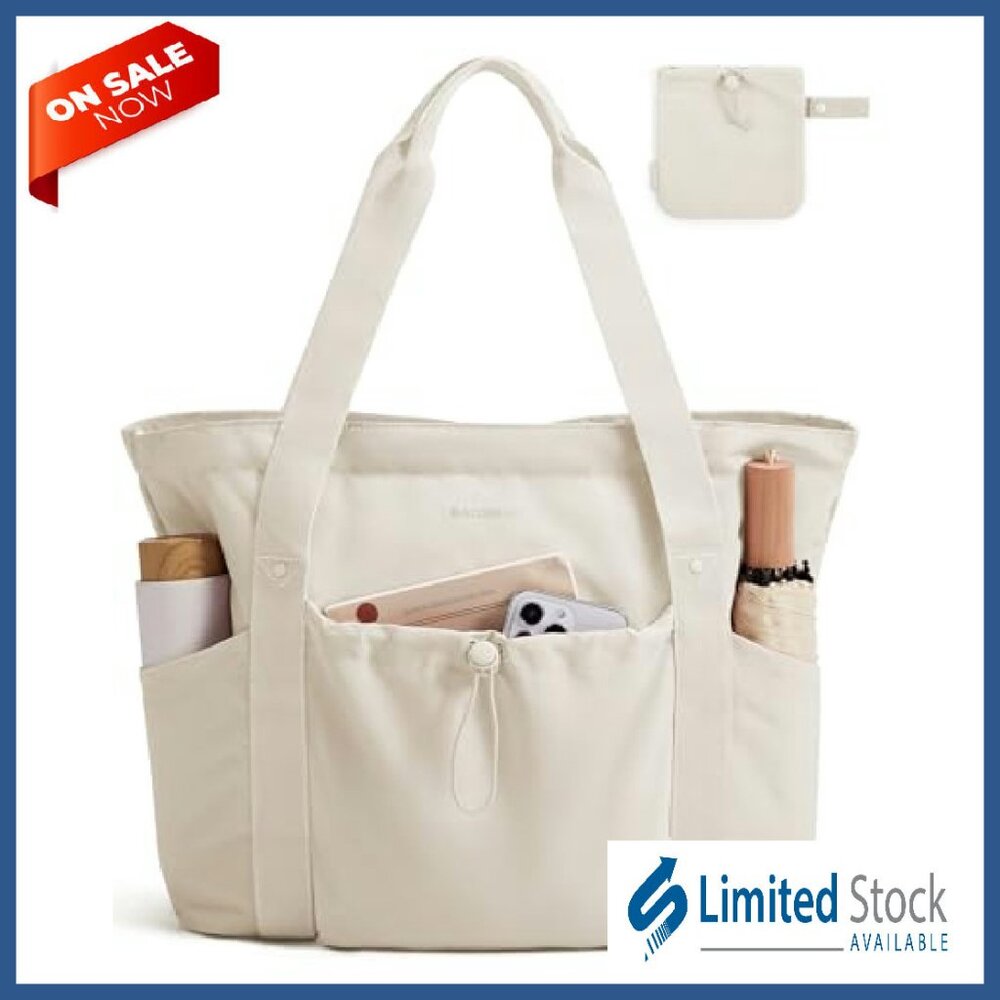 Foldable Tote Bag With Drawstring, 20l Capacity, … - image 2